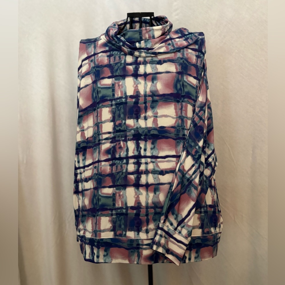 NWOT Soft Surroundings Multicolor Plaid Women's Top